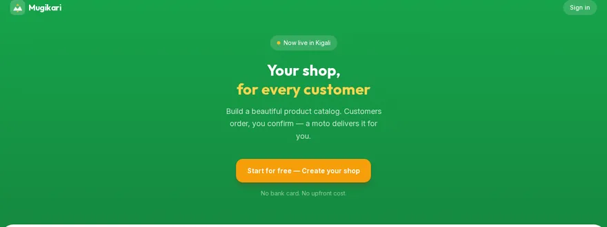 Mugikari — shop catalog and delivery platform